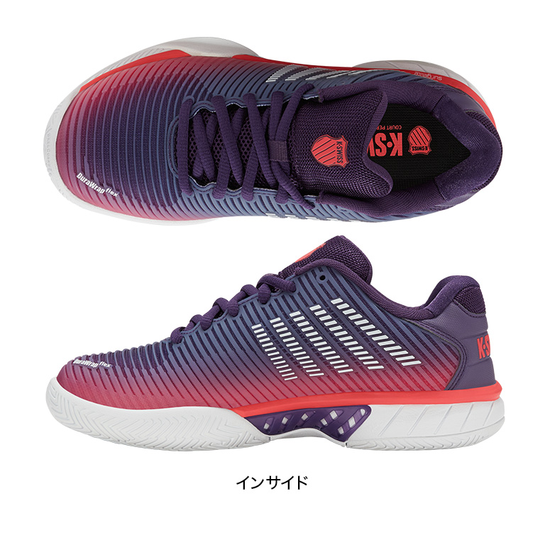 K･SWISS HYPERCOURT EXPRESS 2 WOMEN（PURPLE X PINK）25FWモデル KS96613593PP