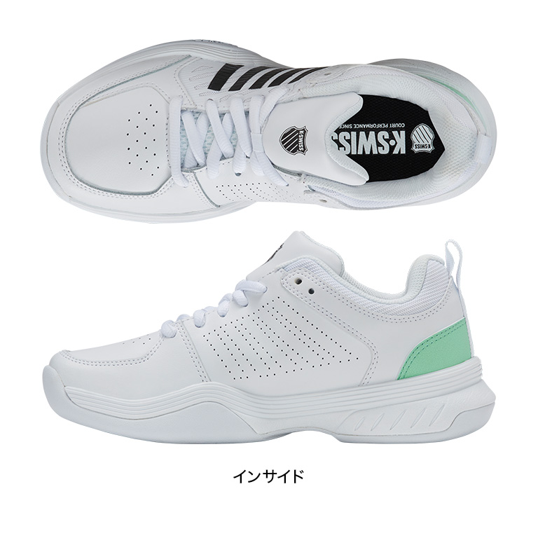 K･SWISS COURT EXPRESS 2 CARPET WOMEN（WHITE X MINT）25FWモデル KS99488118WM