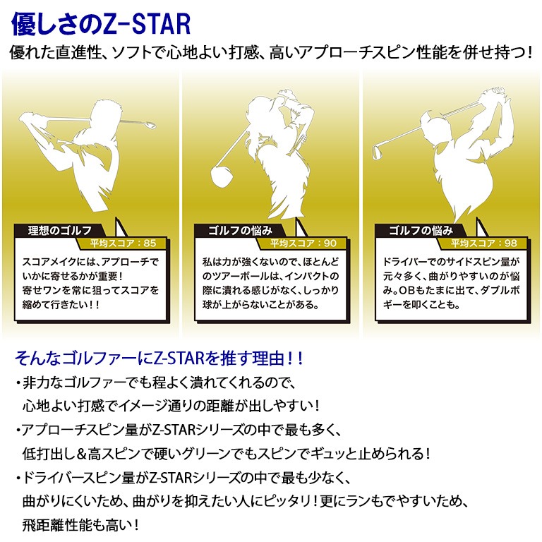＼限定カラー／NEW スリクソン Z-STAR ディバイド ホワイトイエロー 1ダース（12個入り）【優しさ】