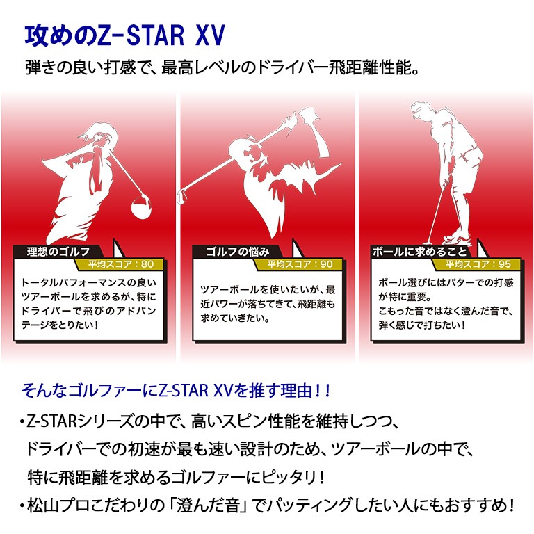 ＼限定カラー／NEW スリクソン Z-STAR XV ディバイド ホワイトイエロー 1ダース（12個入り）【攻め】