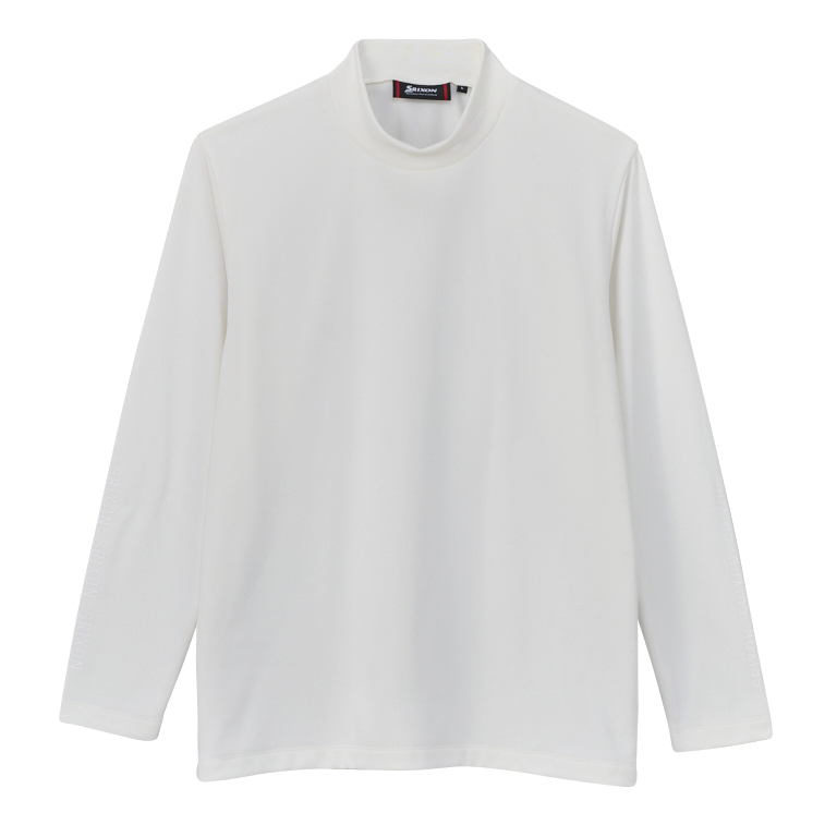 保温スリーブロゴプリント 長袖モックネックシャツ SMS5401【The