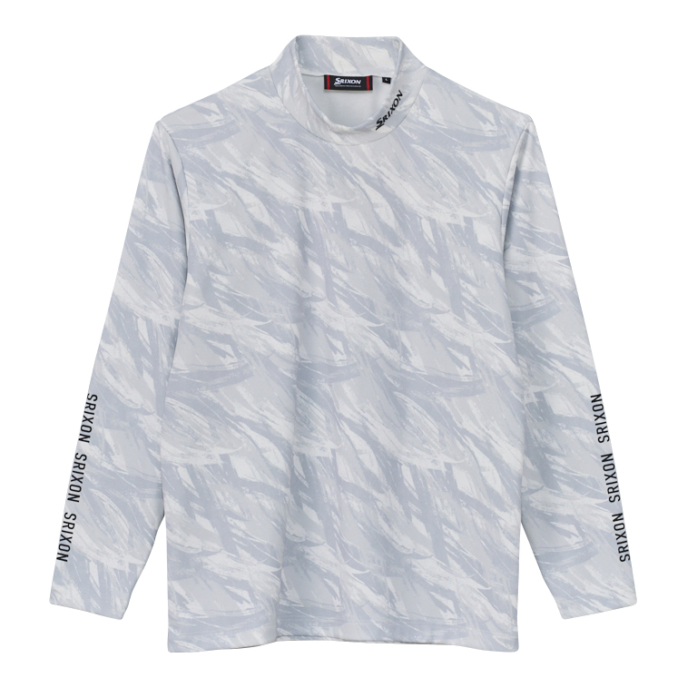 新価格】スリクソン 保温スリーブロゴプリント 長袖モックネックシャツ