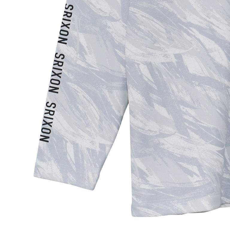 保温スリーブロゴプリント 長袖モックネックシャツ SMS5401【The