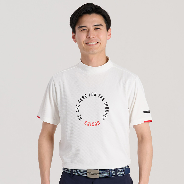 スリクソン サークルプリント 半袖モックネックシャツ SMS6102【The