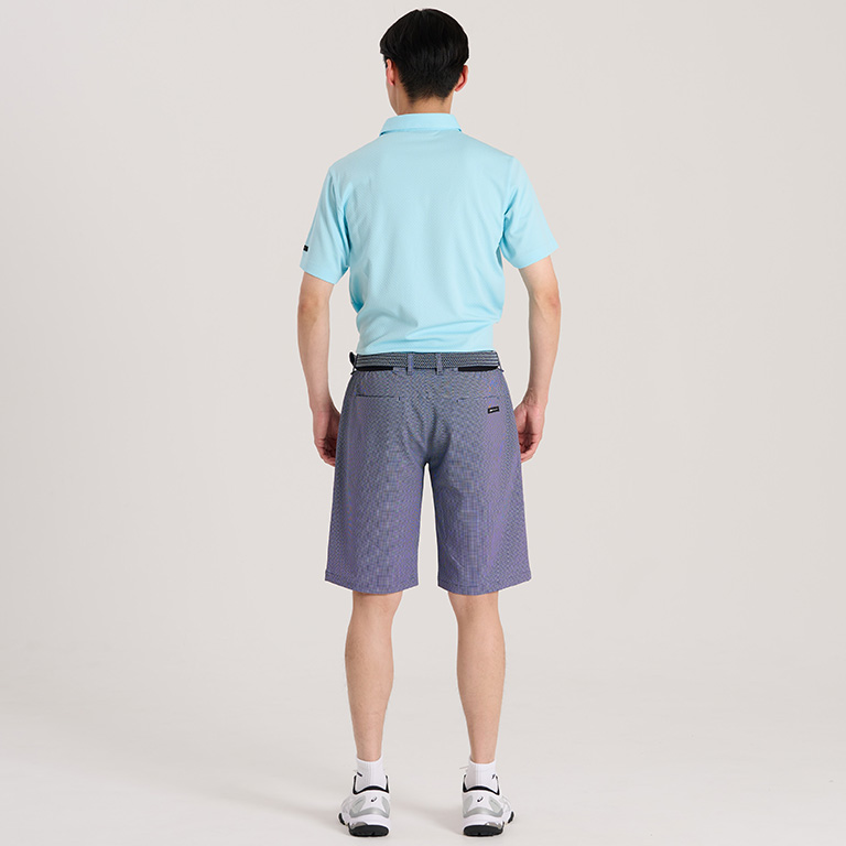 スリクソン 撥水 ハウンドトゥースプリント ストレッチショートパンツ