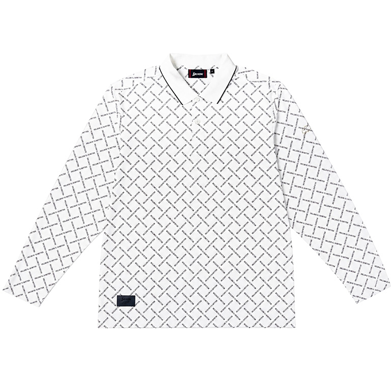 スリクソン チェックプリント 長袖ポロシャツ SMS6304【Adaptive style