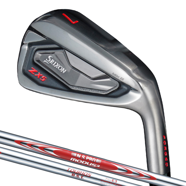 ＼特別仕様／ スリクソン ZX5 Mk II ブラッククロム アイアン 【チェリー】 N.S.MODUS3 TOUR 105 DST スチールシャフト 6本セット（＃5～9、PW）A【2022モデル】