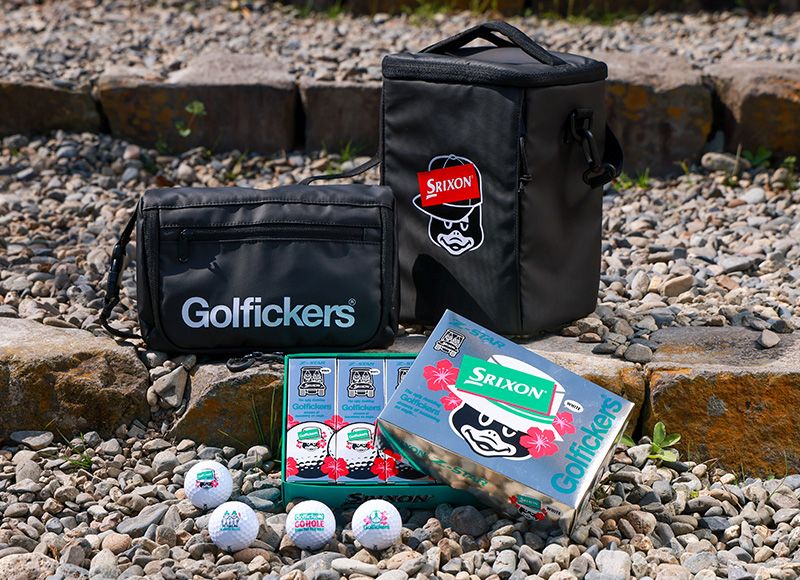 数量限定／スリクソン Golfickers オリジナルラウンドポーチ【在庫 