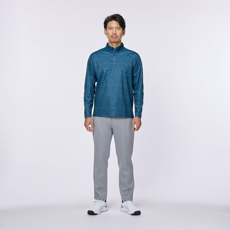 フラワープリント 長袖 B.D.シャツ SMS5305【Adaptive style】25FW